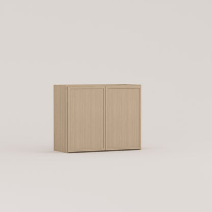 slim frame shaker wall cabinet rift cut white oak 3024