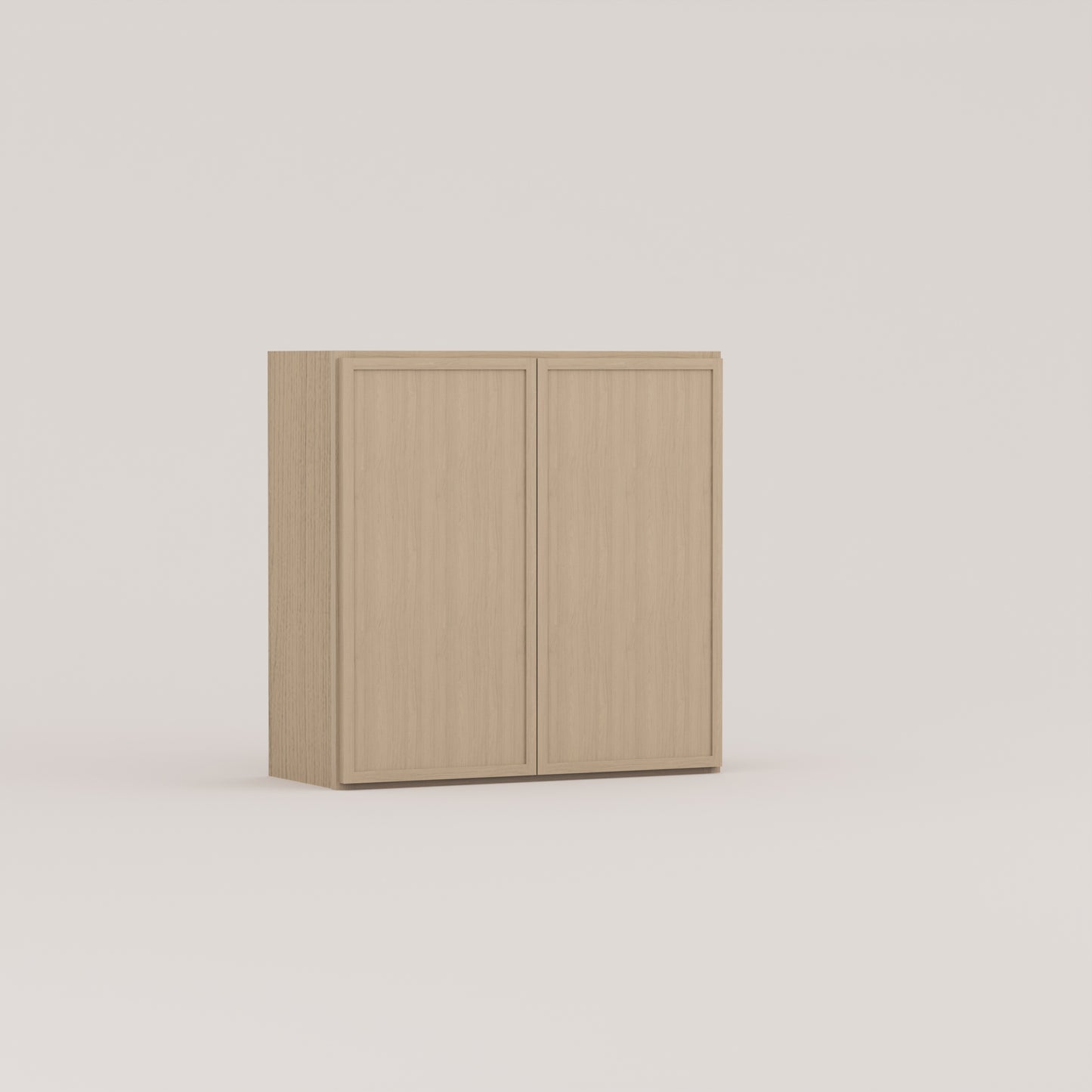 slim frame shaker wall cabinet rift cut white oak