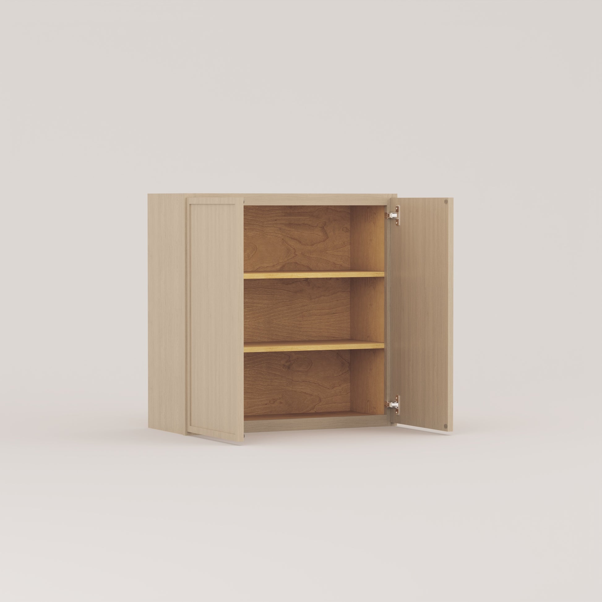 slim frame shaker wall cabinet rift cut white oak