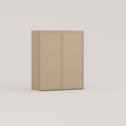 slim frame shaker wall cabinet rift cut white oak