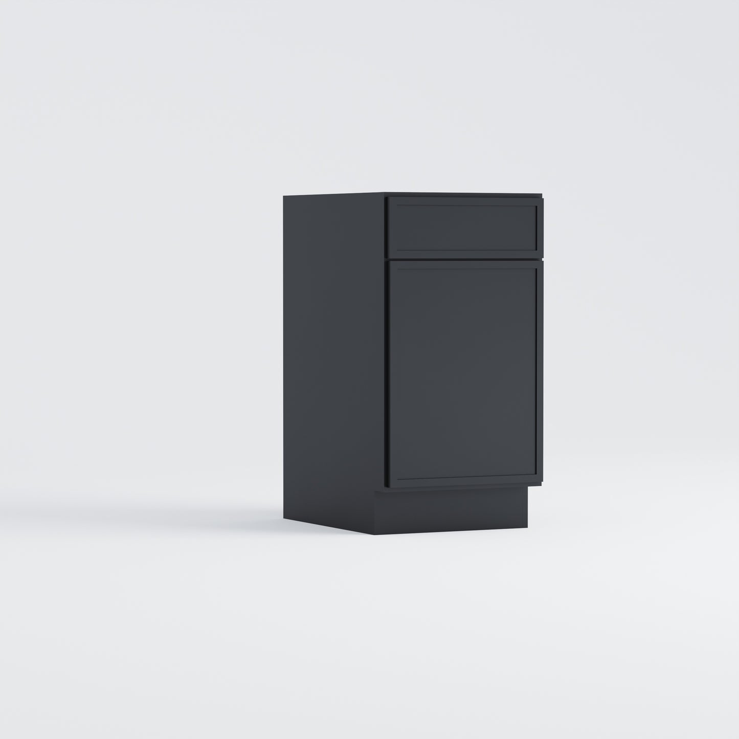 trash can waste basket drawer base slim frame shaker cabinet black