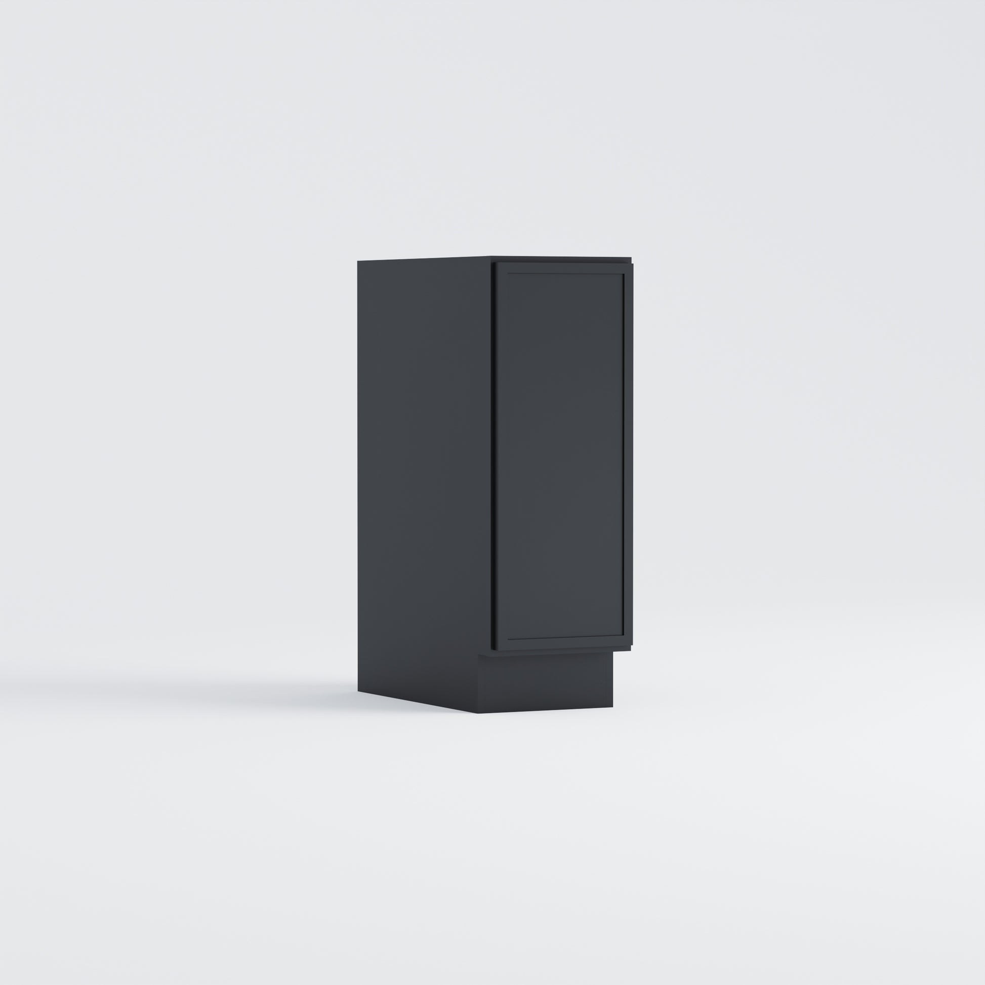 trash can waste basket drawer base slim frame shaker cabinet black