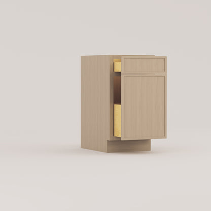 trash can waste basket drawer base with drawers slim frame shaker cabinet rift cut white oak