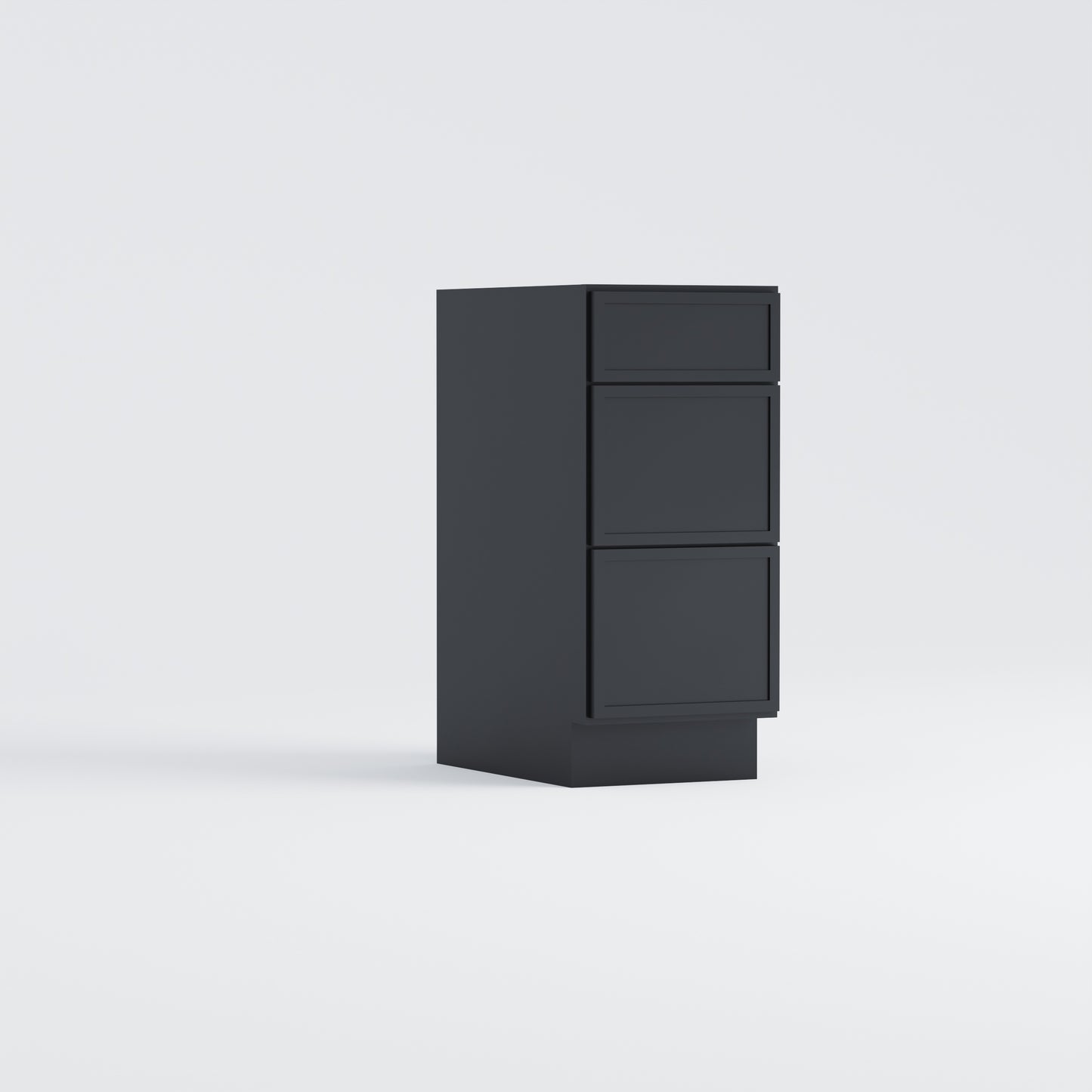 vanity drawer base slim frame shaker cabinet black