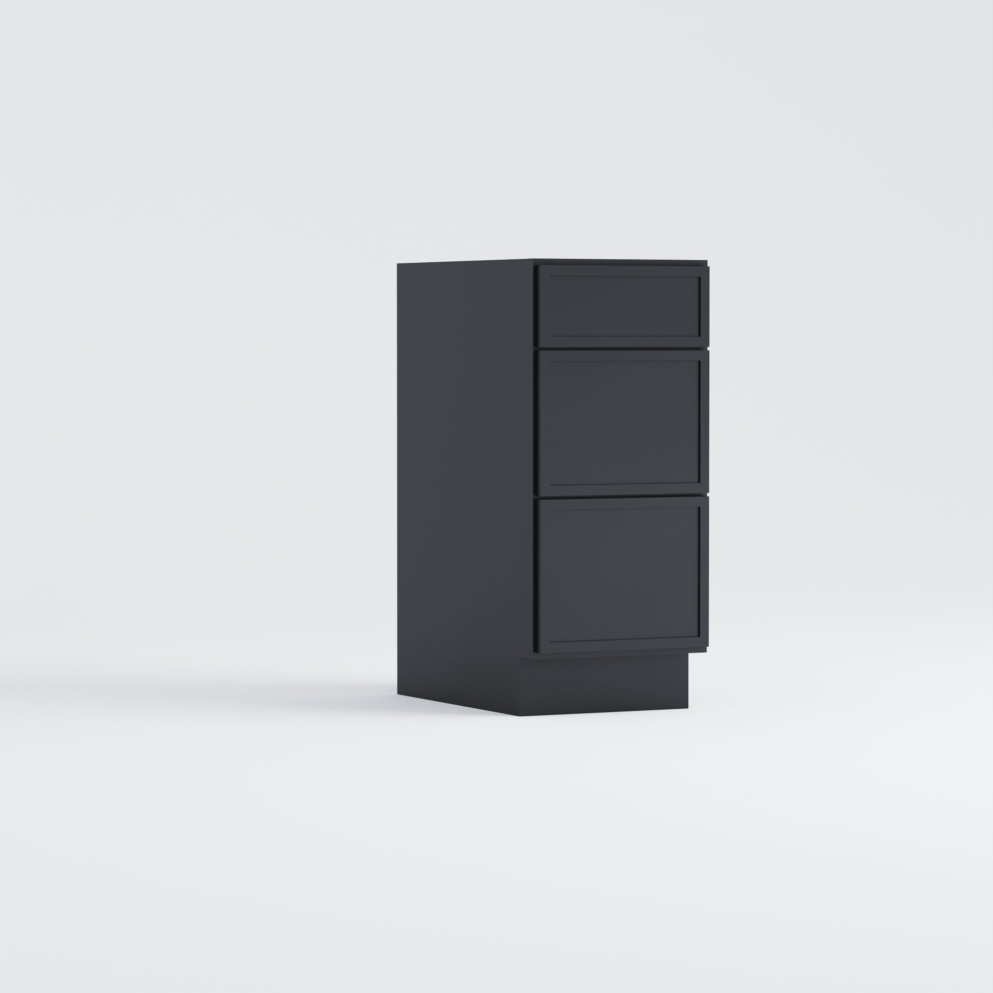 vanity drawer base slim frame shaker cabinet black