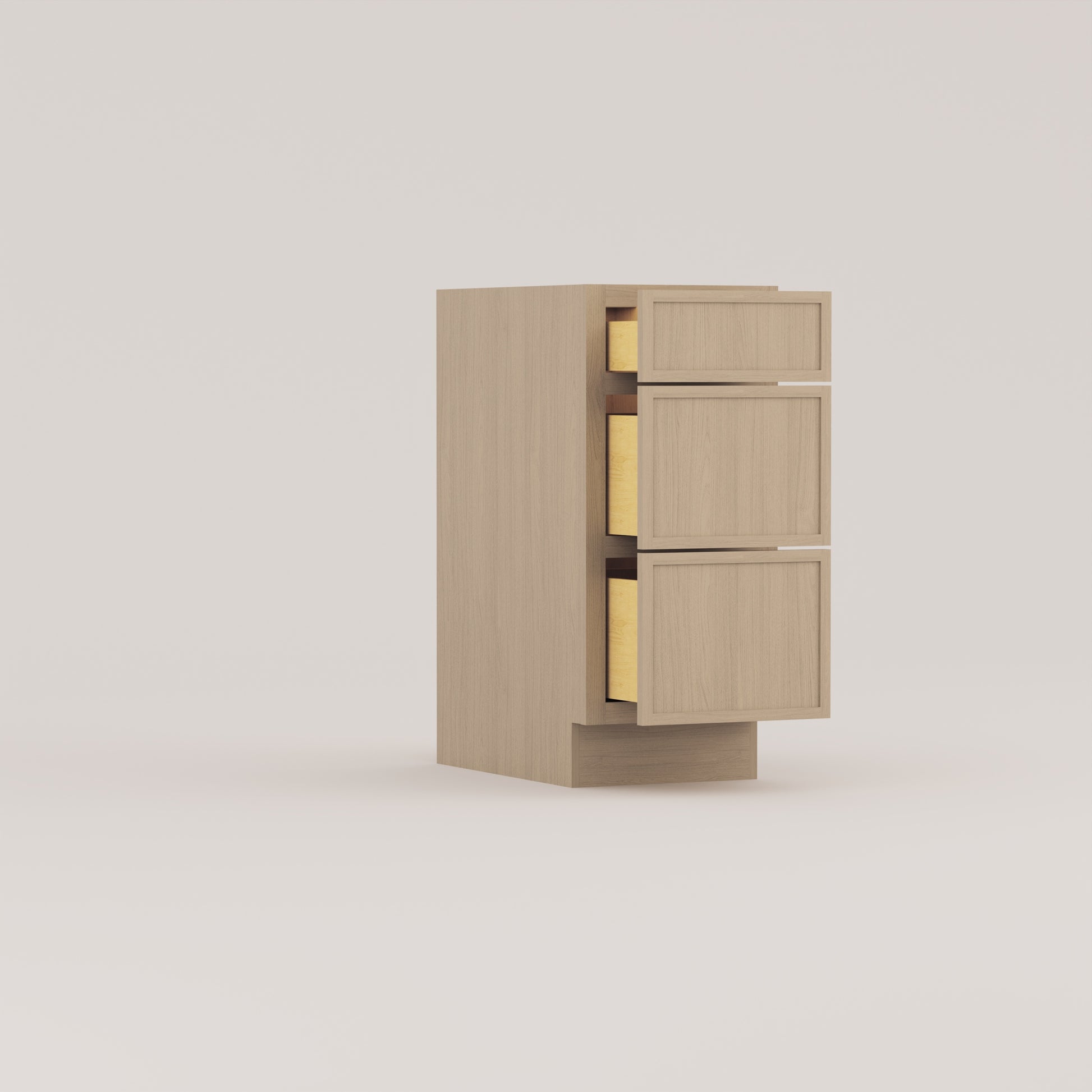 vanity drawer base with drawers slim frame shaker cabinet rift cut white oak