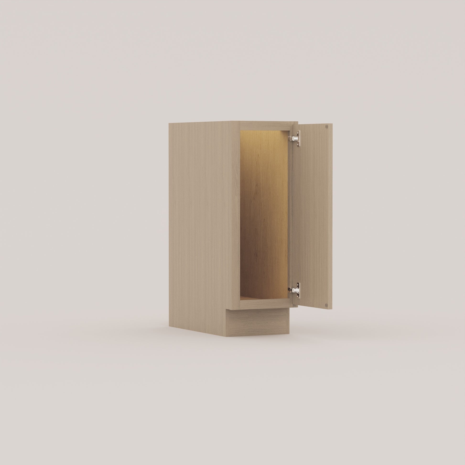 vanity sink base full height door slim frame shaker cabinet rift cut white oak