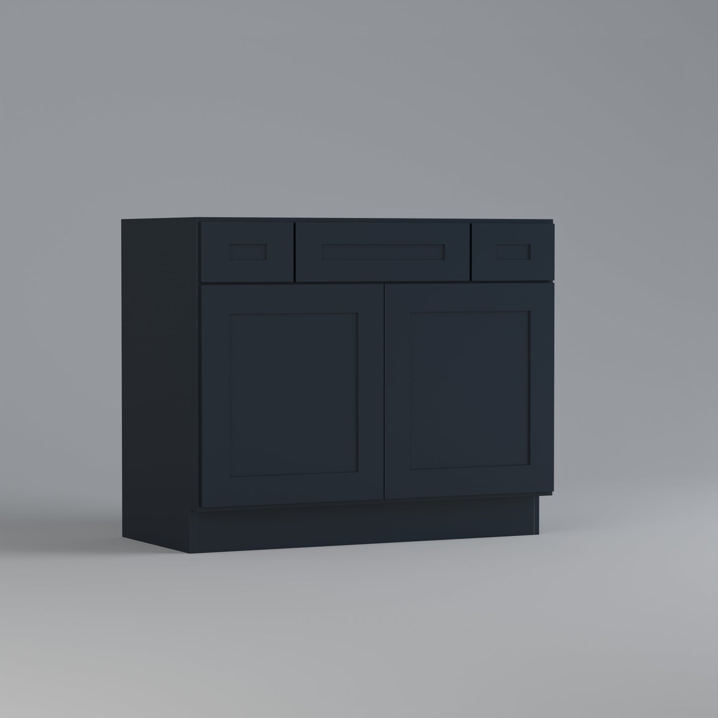  vanity sink base shaker cabinet with drawers blue