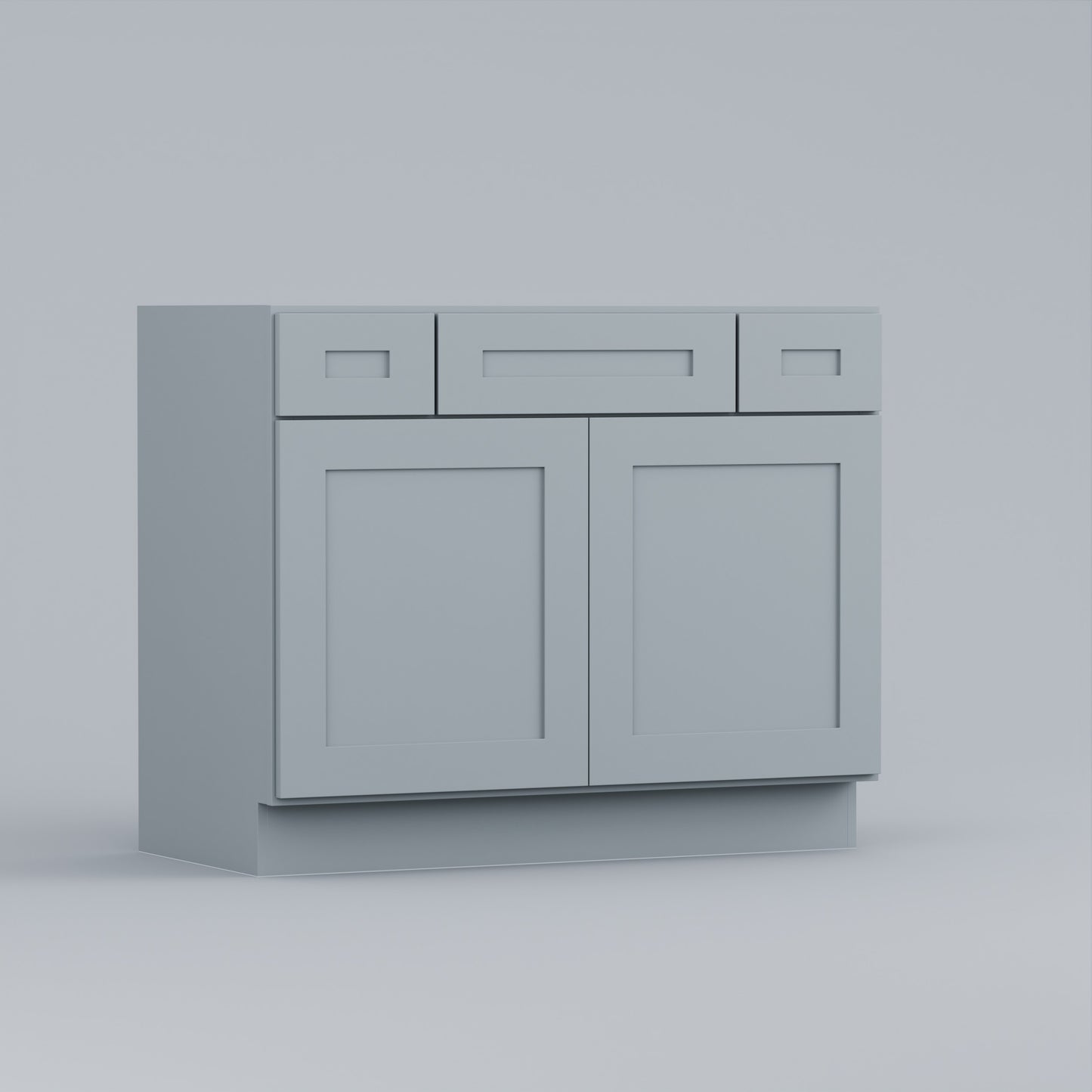  vanity sink base shaker cabinet with drawers grey