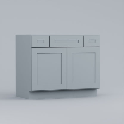  vanity sink base shaker cabinet with drawers grey