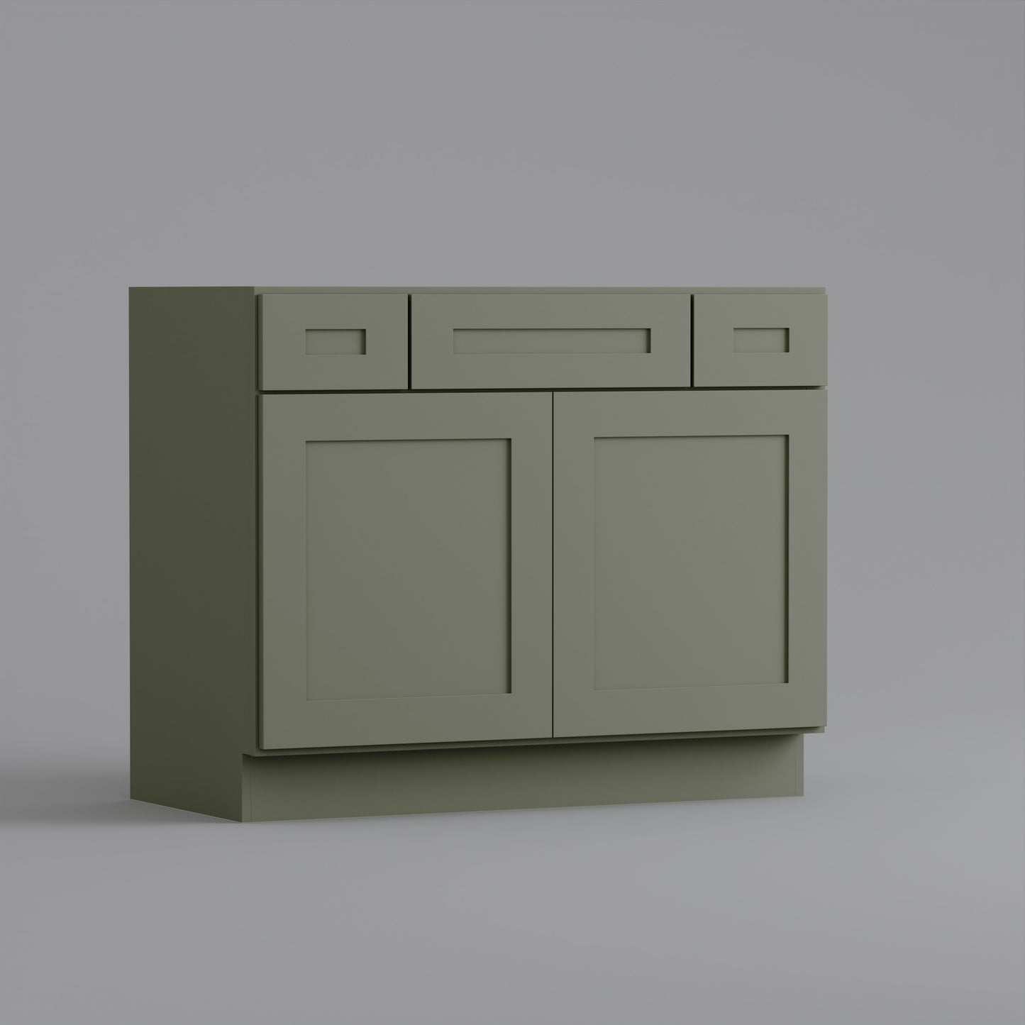  vanity sink base shaker cabinet with drawers sage green