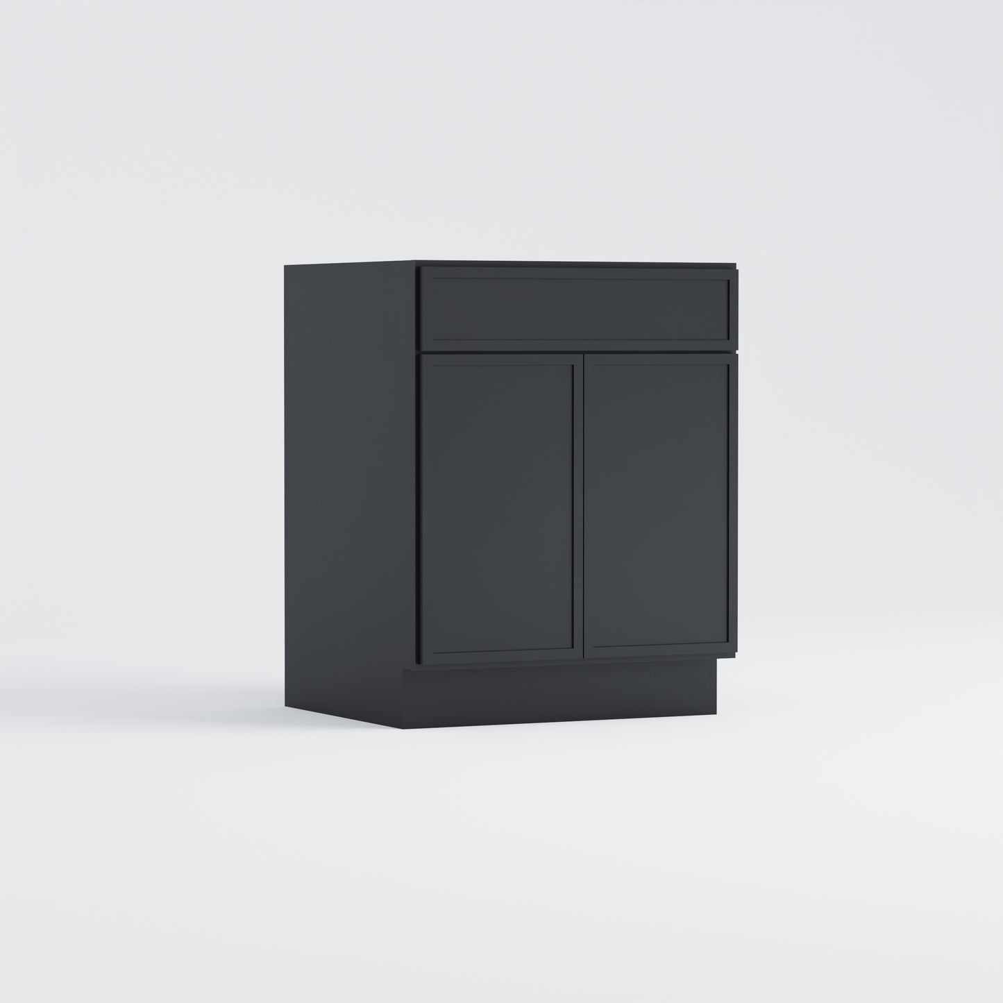 vanity sink base slim frame shaker cabinet black