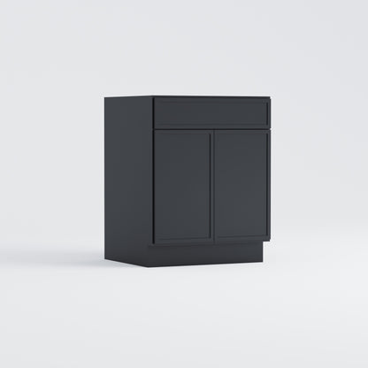 vanity sink base slim frame shaker cabinet black