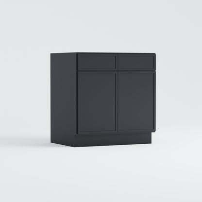 vanity sink base slim frame shaker cabinet black
