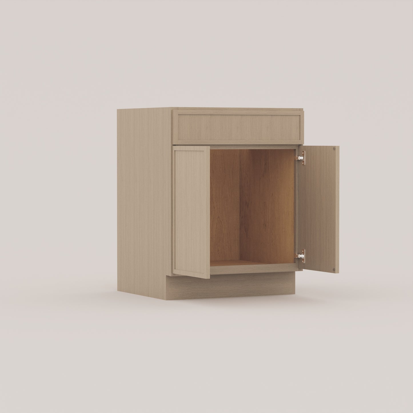 vanity sink base slim frame shaker cabinet rift cut white oak