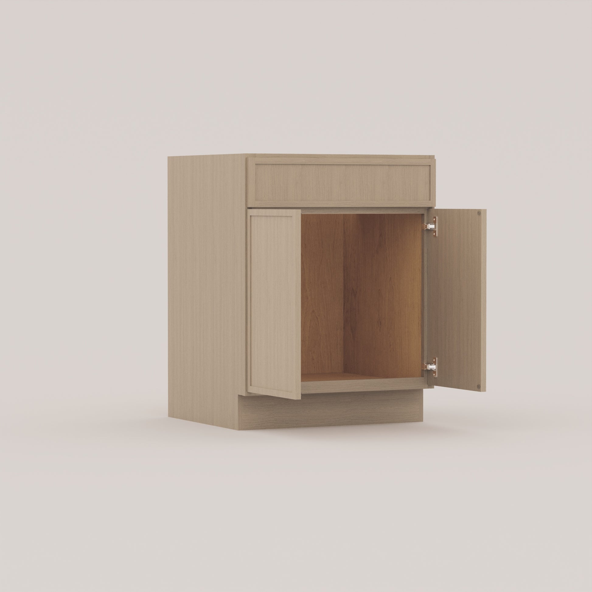 vanity sink base slim frame shaker cabinet rift cut white oak