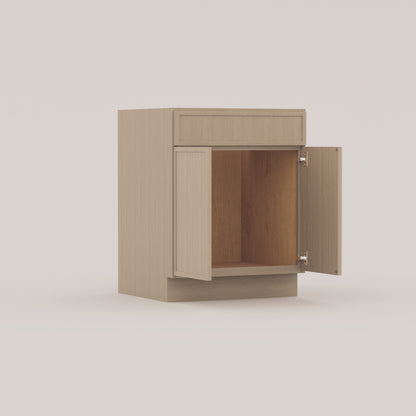 vanity sink base slim frame shaker cabinet rift cut white oak