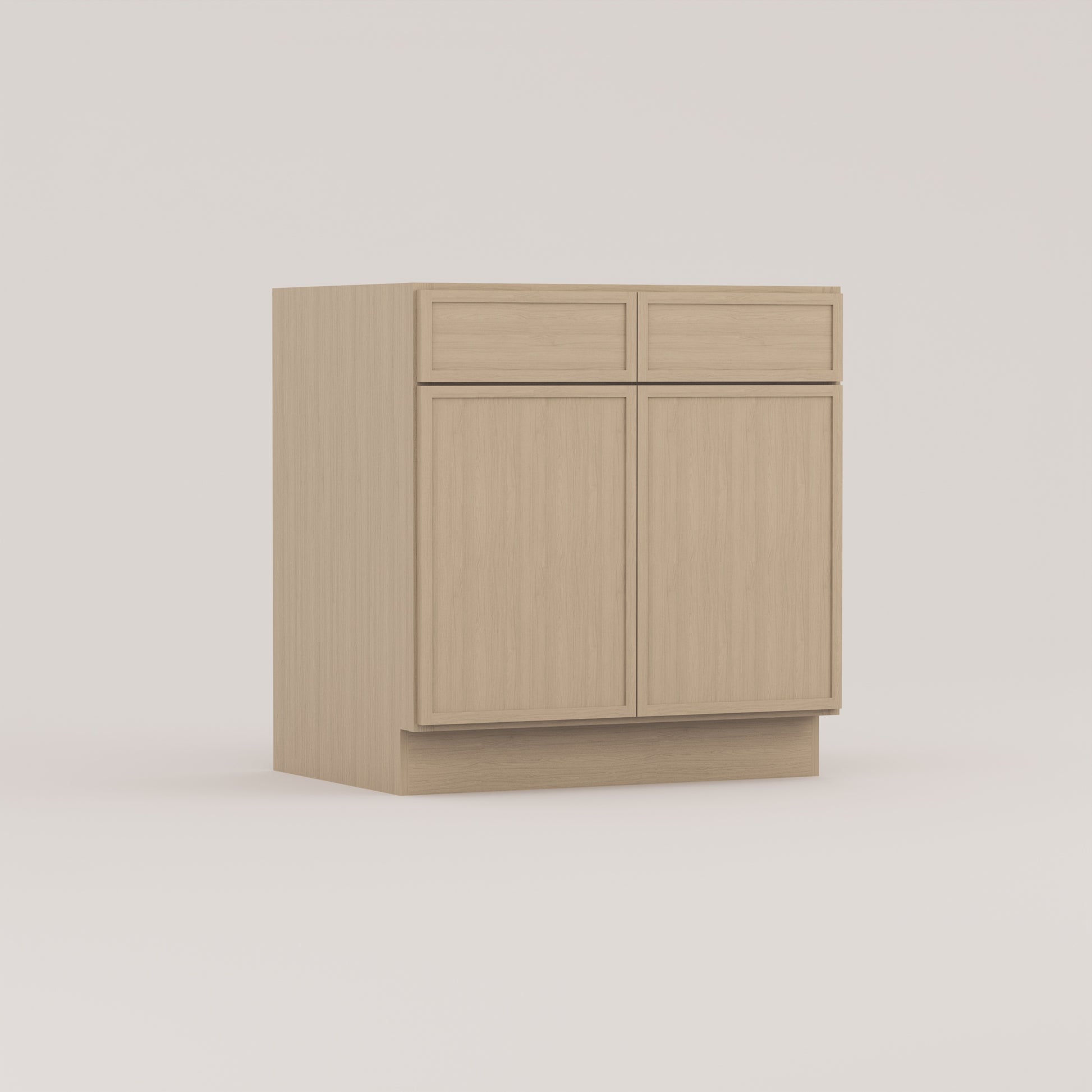 vanity sink base slim frame shaker cabinet rift cut white oak