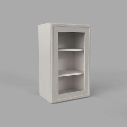 Slim Frame Shaker 30” H x 12” D Glass Door Wall Cabinet
