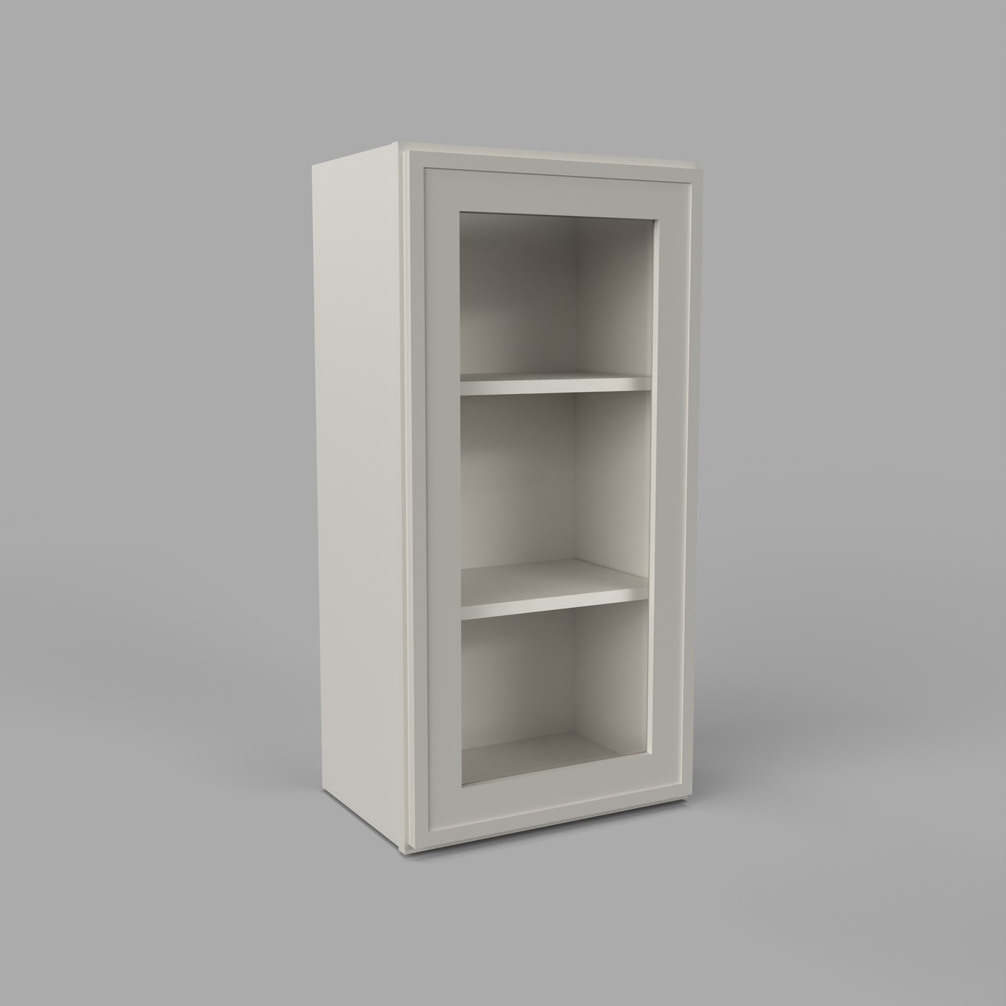 Slim Frame Shaker 36” H x 12” D Glass Door Wall Cabinet