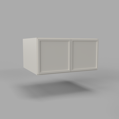 Slim Frame Shaker 15” H x 24” D Bridge / Over Fridge Wall Cabinet