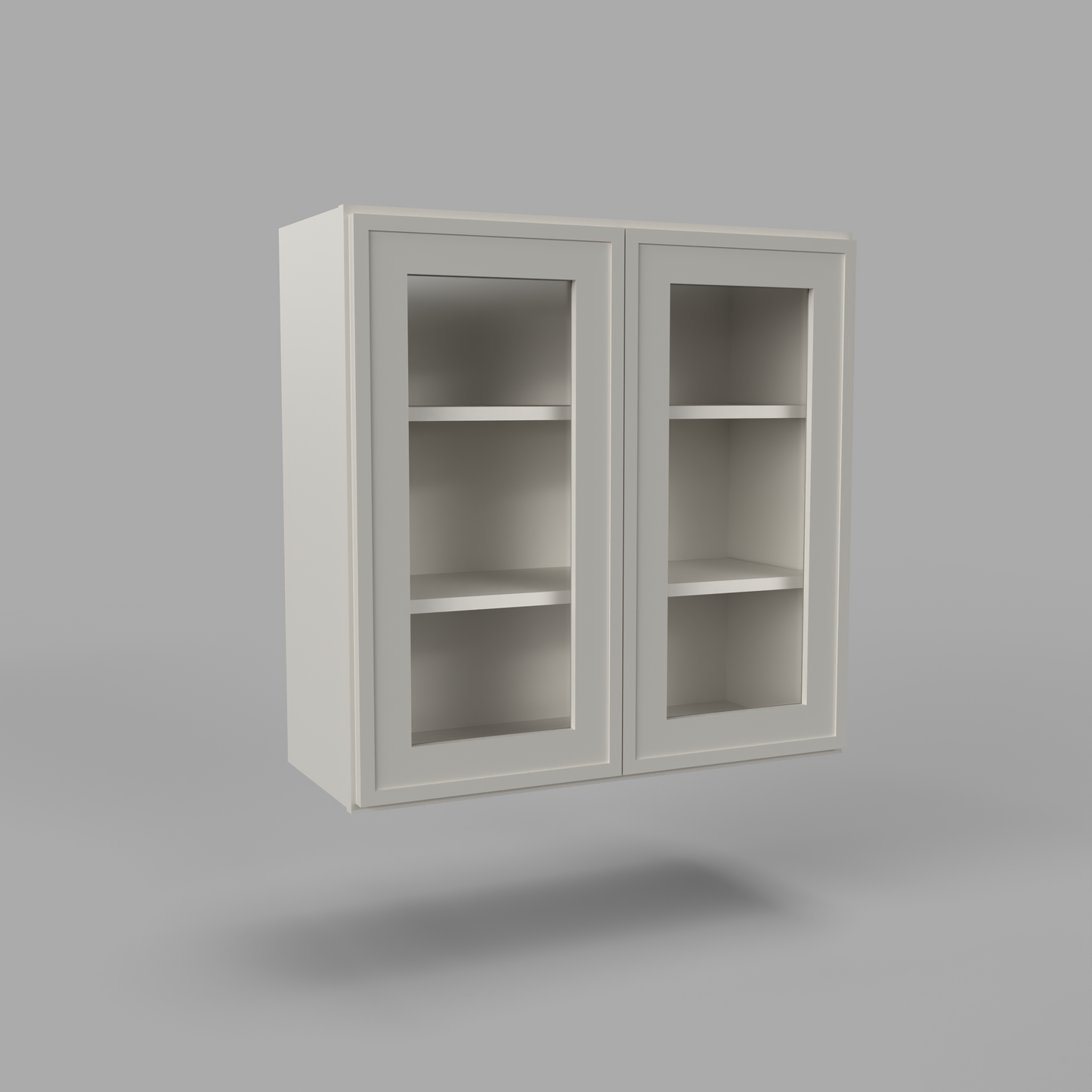 Slim Frame Shaker 30” H x 12” D Glass Door Wall Cabinet