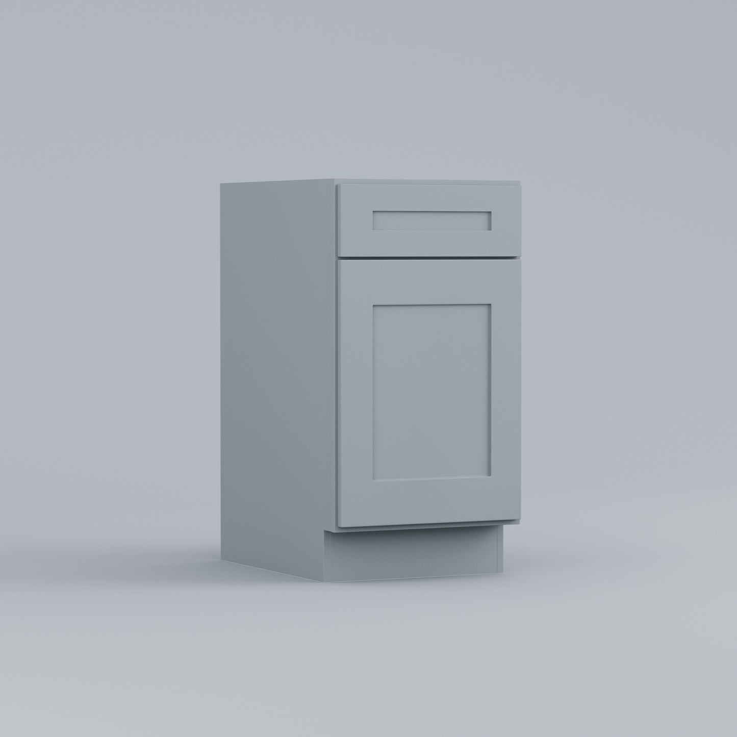 waste basket trash can drawer shaker cabinet grey