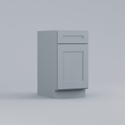 waste basket trash can drawer shaker cabinet grey