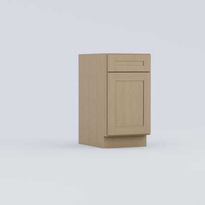 waste basket trash can drawer shaker cabinet natural wood