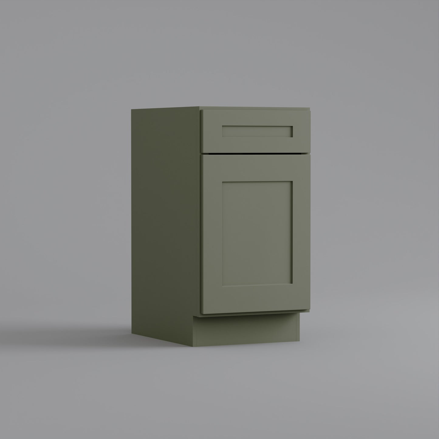 waste basket trash can drawer shaker cabinet sage green