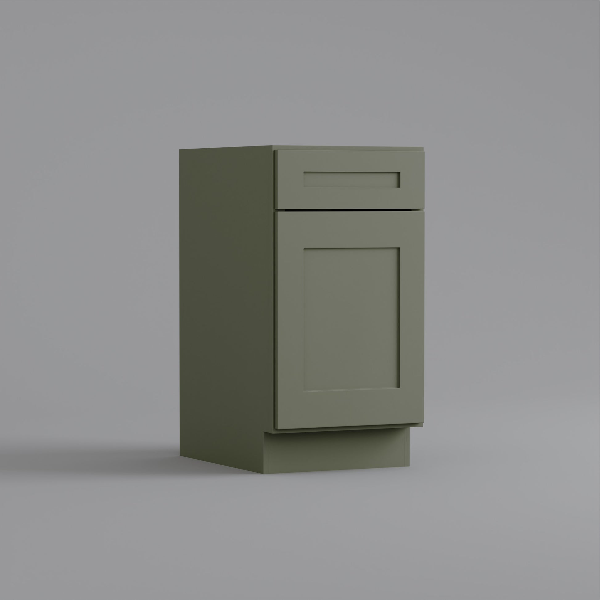 waste basket trash can drawer shaker cabinet sage green