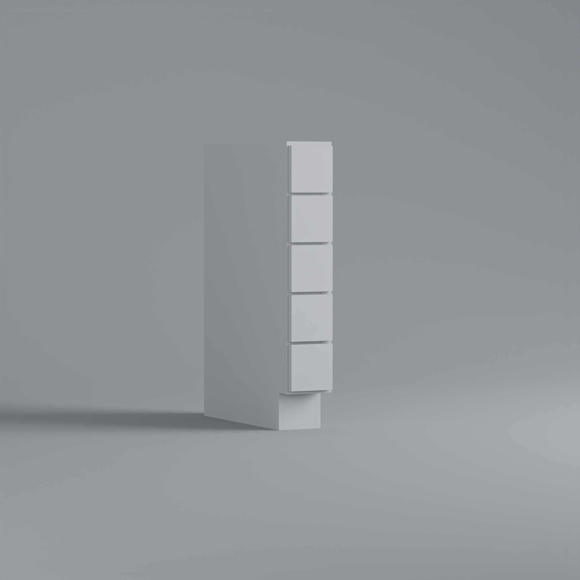 5 drawer spice cabinet 6 inch white