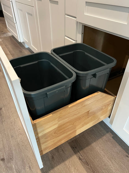 Pair of Waste Baskets / Trash Cans for Base Waste Basket Cabinet