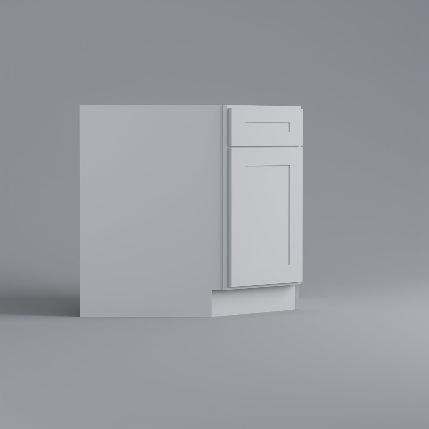 Corner sink base shaker cabinet white