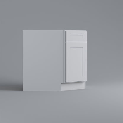 Corner sink base shaker cabinet white
