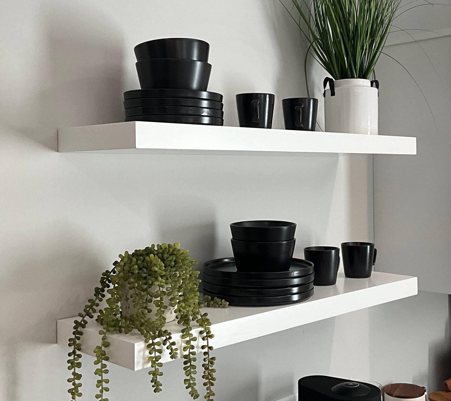 White Floating Shelves