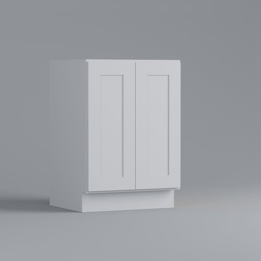 full height door vanity sink base shaker cabinet white 24