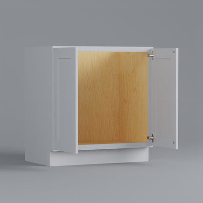full height door vanity sink base shaker cabinet white 36 open