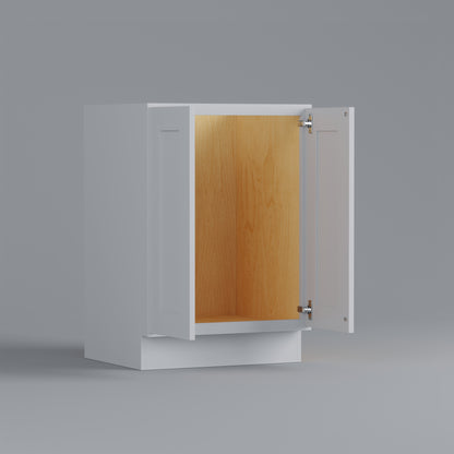 full height door vanity sink base shaker cabinet white 24 open