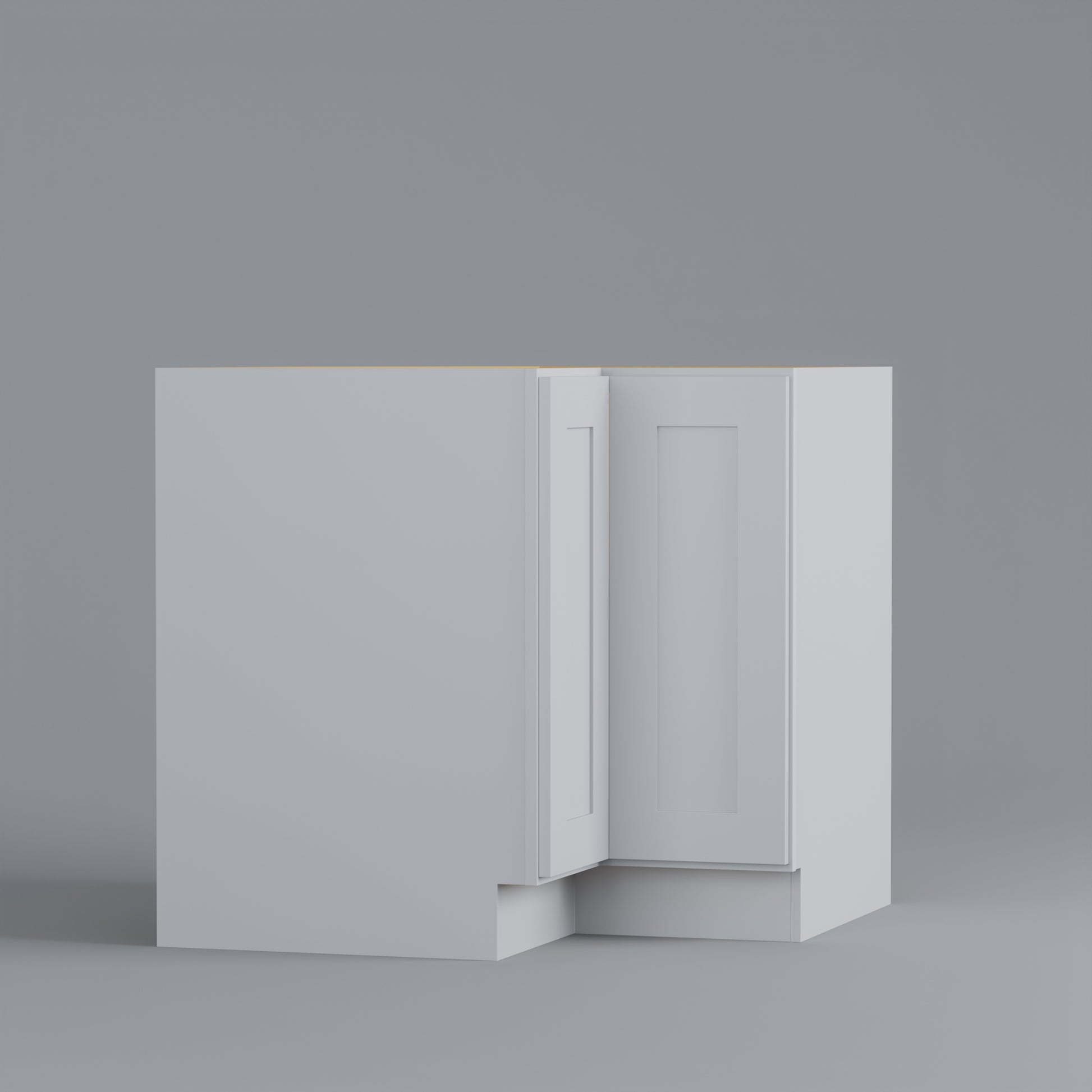 lazy Susan easy reach base corner shaker cabinet white 