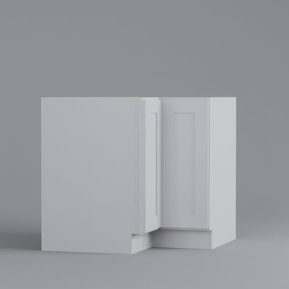 lazy Susan easy reach base corner shaker cabinet white 