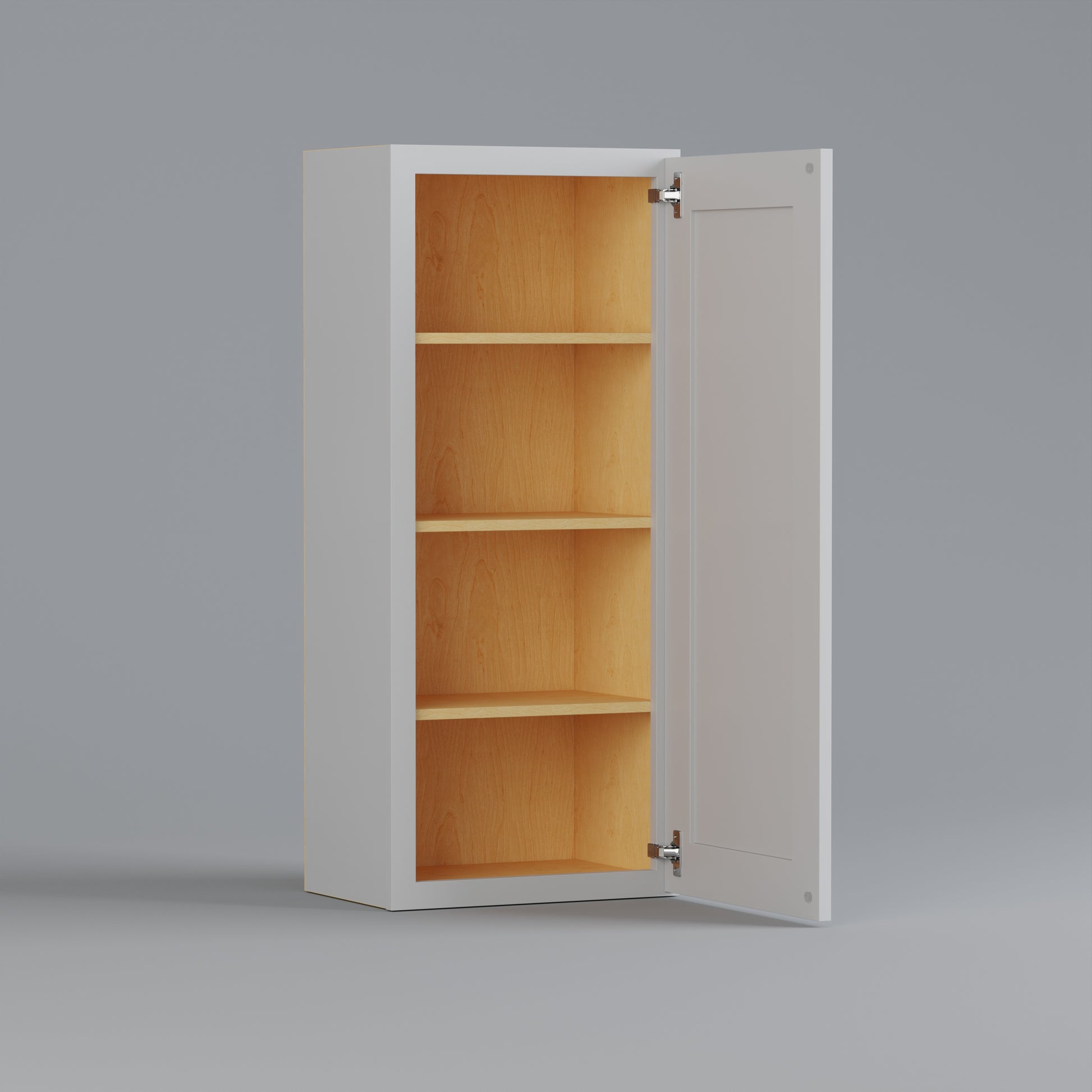 shaker wall cabinet 1842 white open