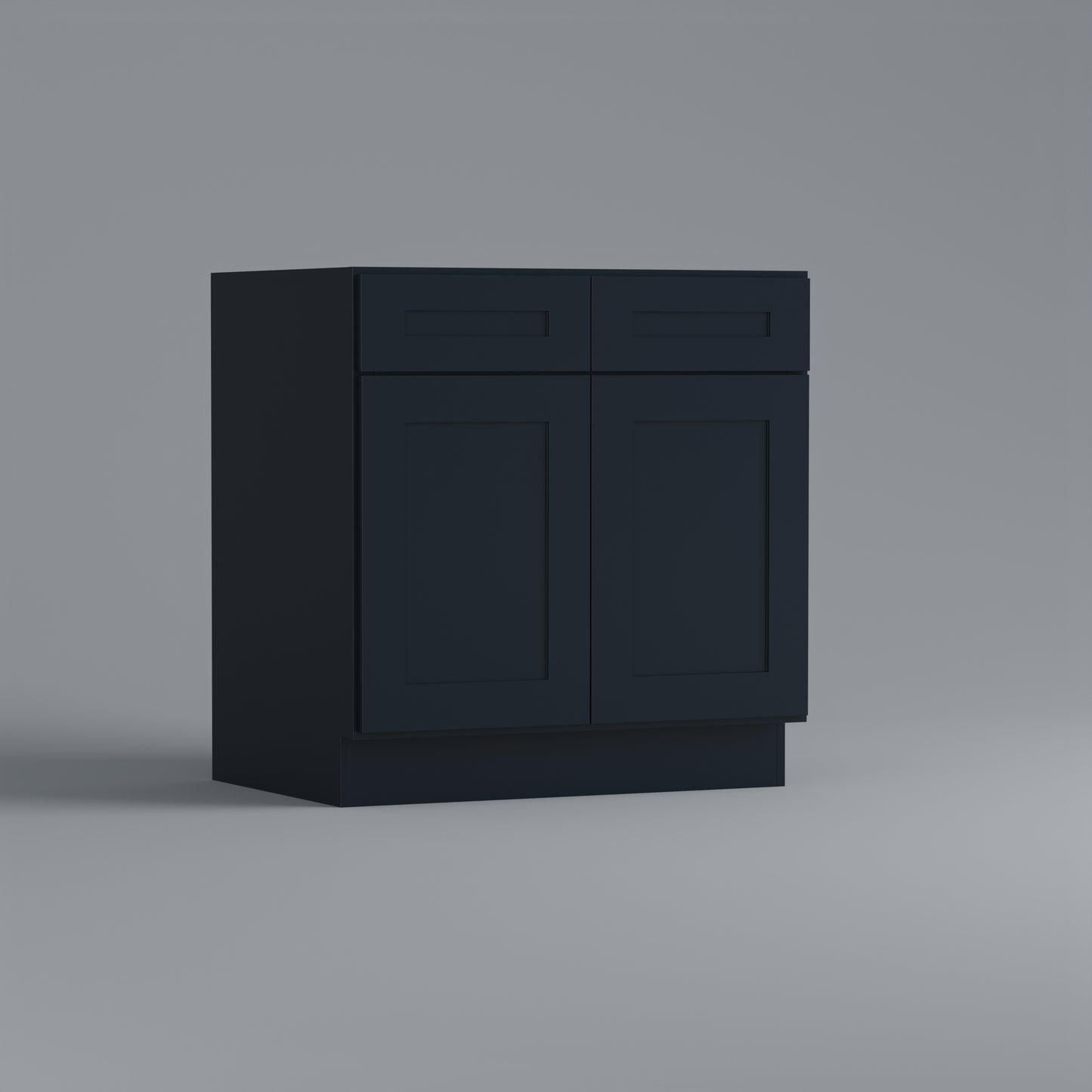 sink base shaker cabinet blue 30