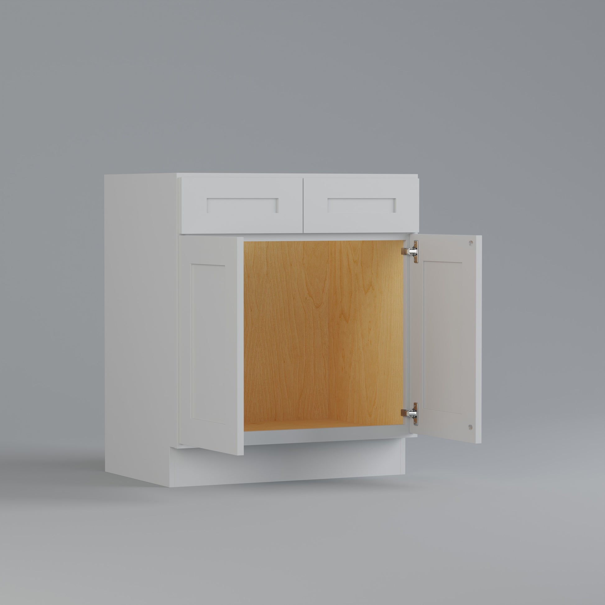 vanity sink shaker cabinet white 30 open